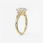 Oval Cluster Lab Grown Diamond Engagement Ring
