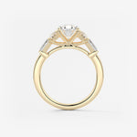 Oval Cluster Lab Grown Diamond Engagement Ring
