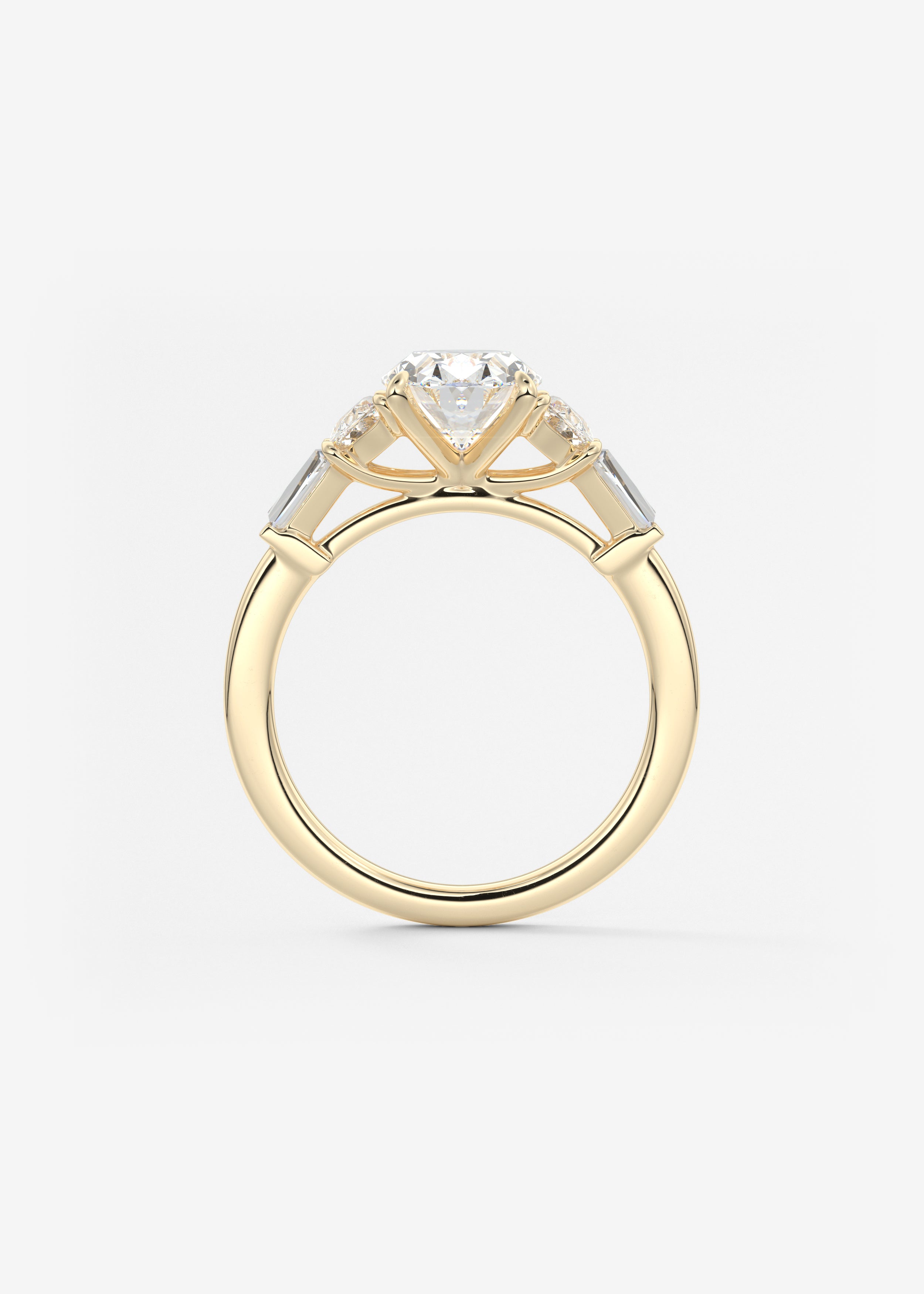Oval Cluster Lab Grown Diamond Engagement Ring