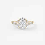 Oval Cluster Lab Grown Diamond Engagement Ring
