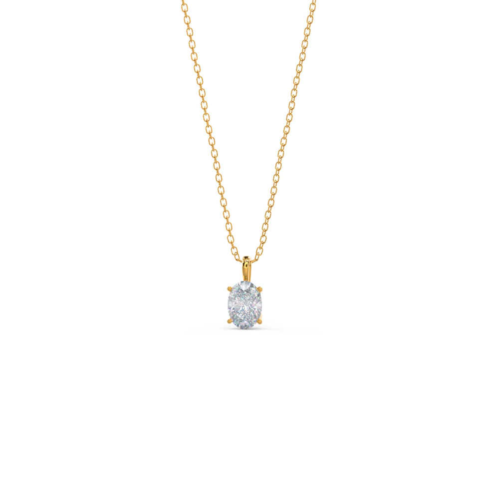 
                  
                    0.35 CT Classic Oval Cut Moissanite Necklace With Solitaire Style
                  
                