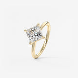 Princess East West Lab Grown Diamond Engagement Ring
