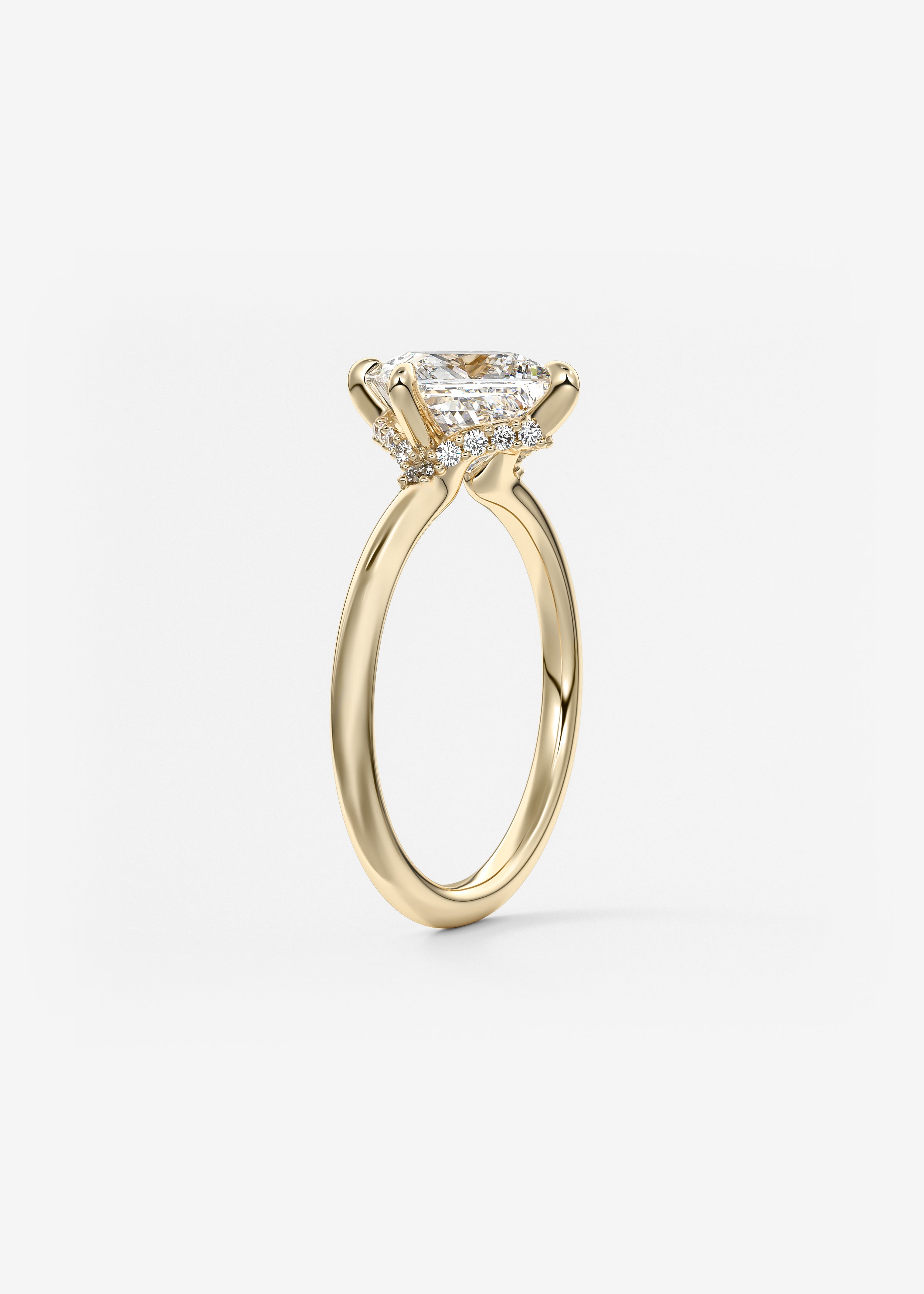 Princess East West Lab Grown Diamond Engagement Ring