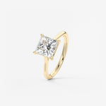 Princess Cathedral Lab Grown Diamond Engagement Ring
