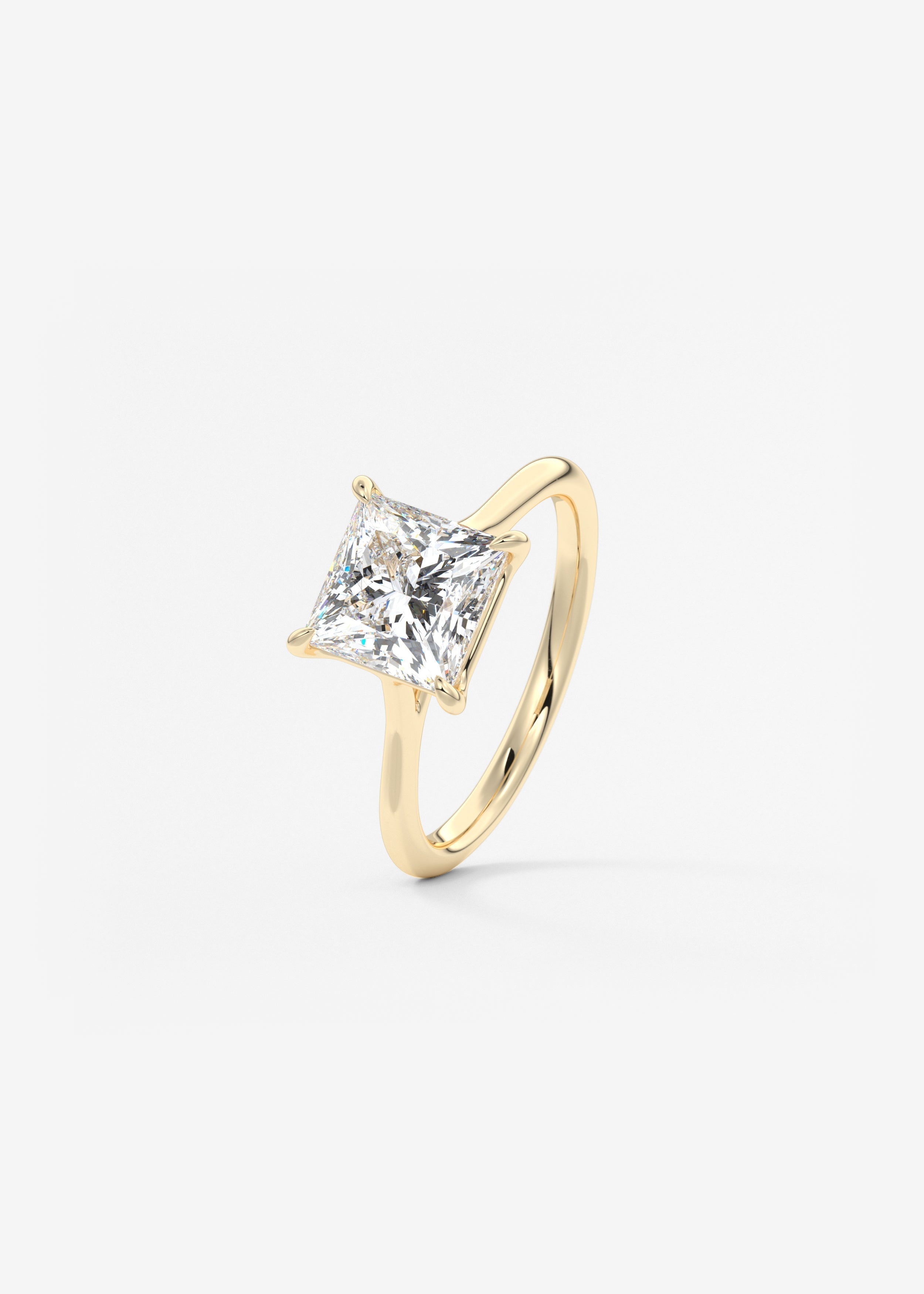 Princess Cathedral Lab Grown Diamond Engagement Ring