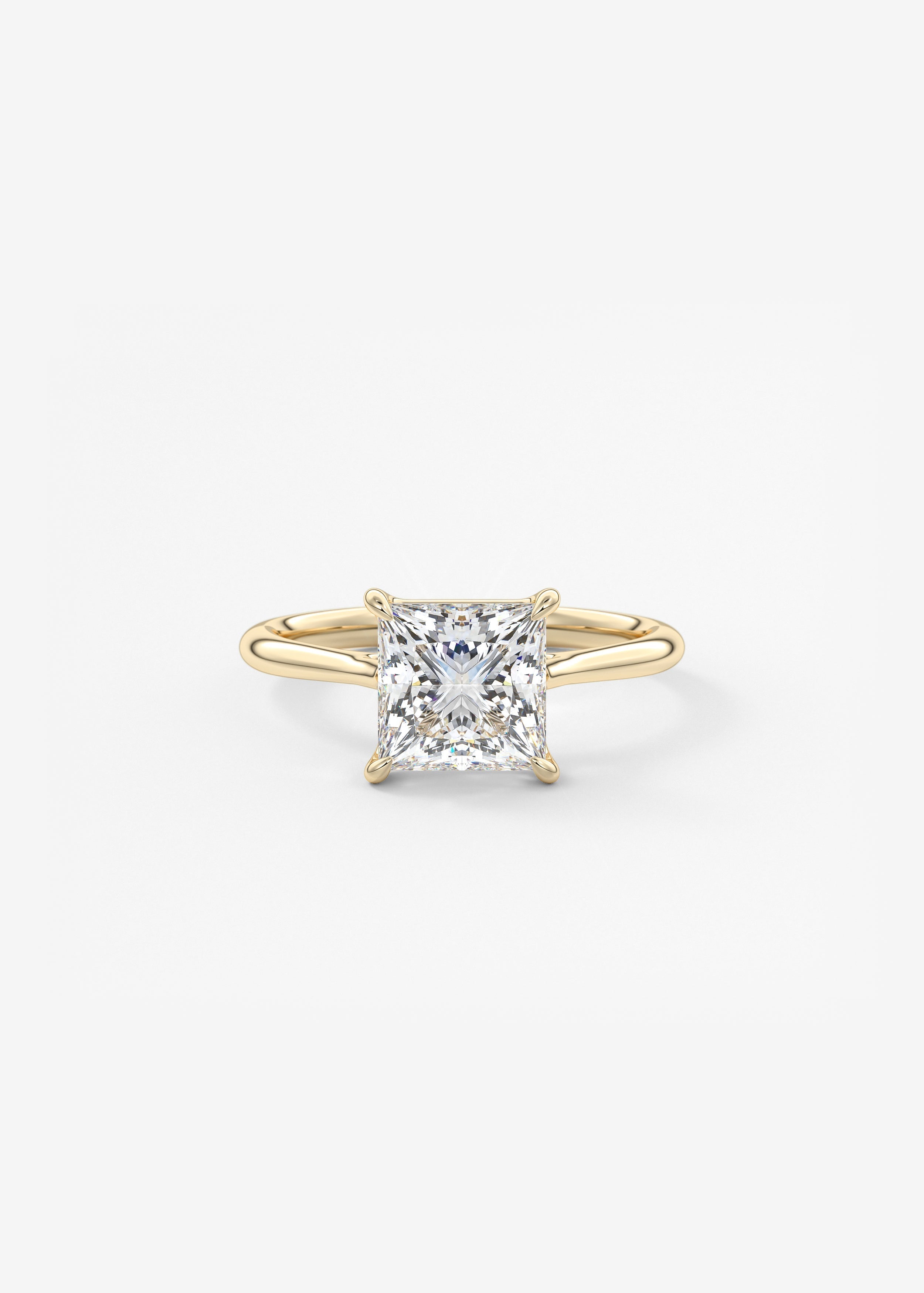 Princess Cathedral Lab Grown Diamond Engagement Ring