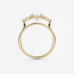 Round Three Stone Lab Grown Diamond Engagement Ring