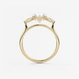 Round Three Stone Lab Grown Diamond Engagement Ring