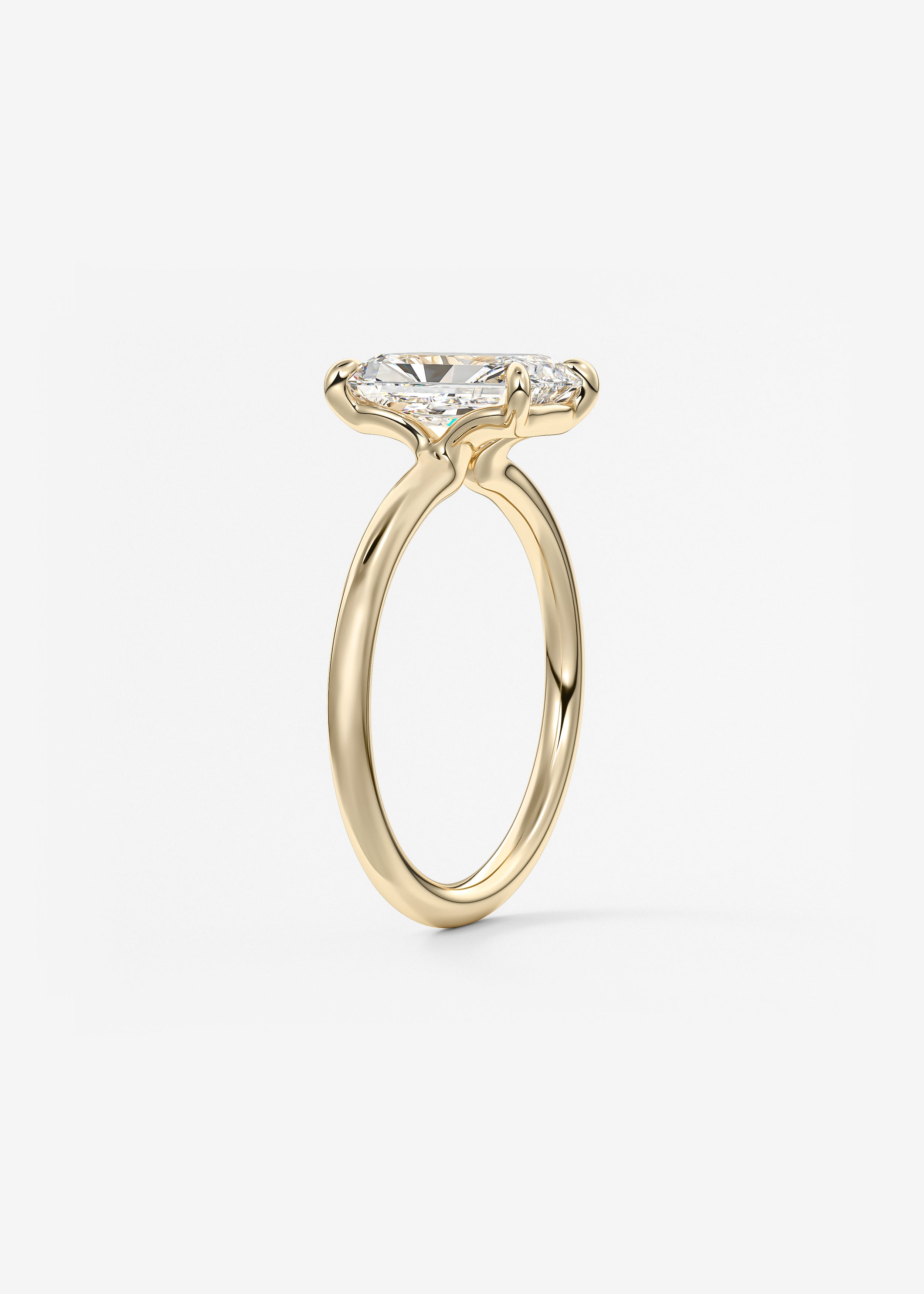 Radiant Hidden Halo Lab Grown Diamond Engagement Ring