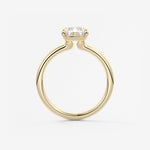 Radiant Hidden Halo Lab Grown Diamond Engagement Ring