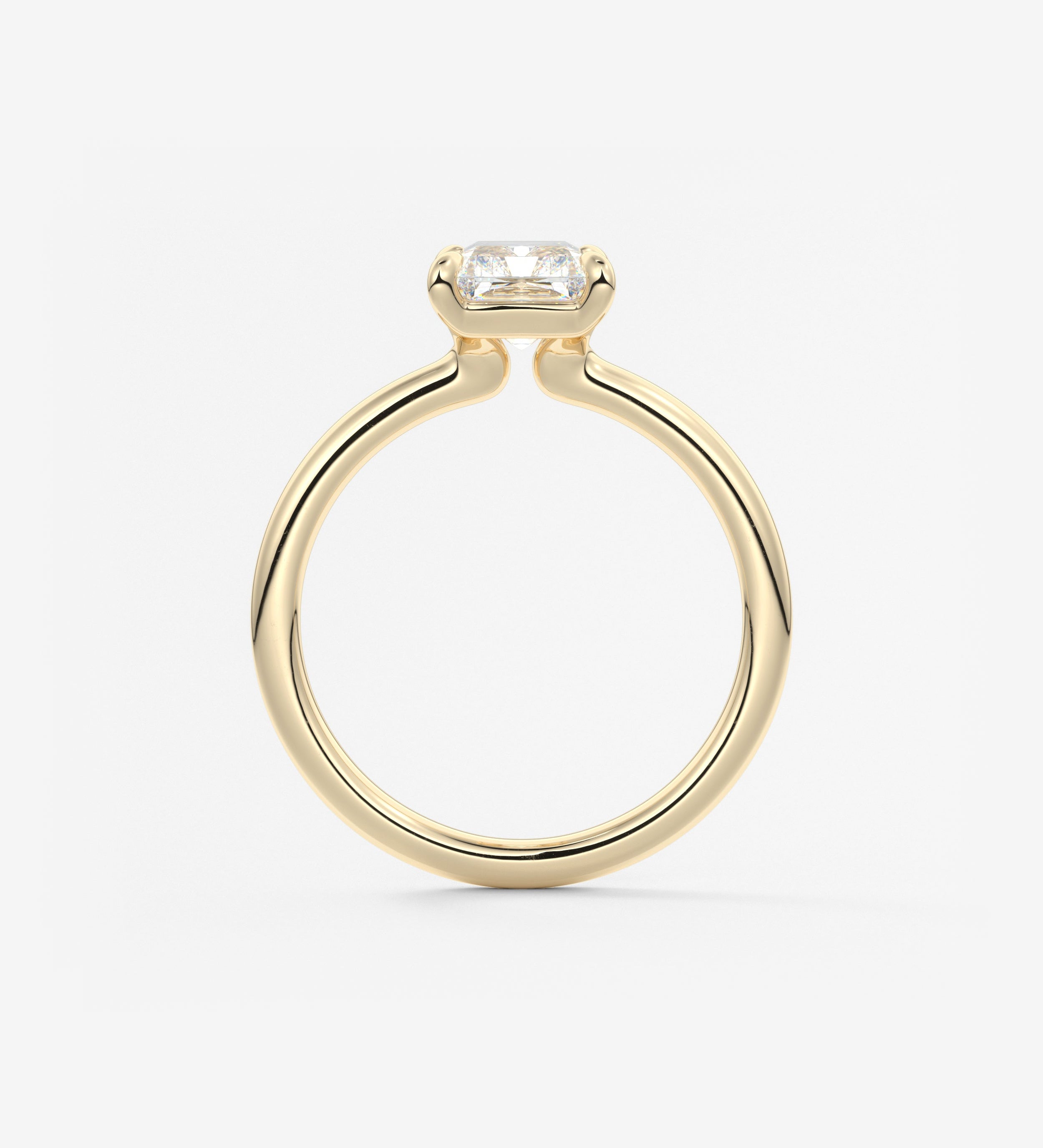Radiant Hidden Halo Lab Grown Diamond Engagement Ring