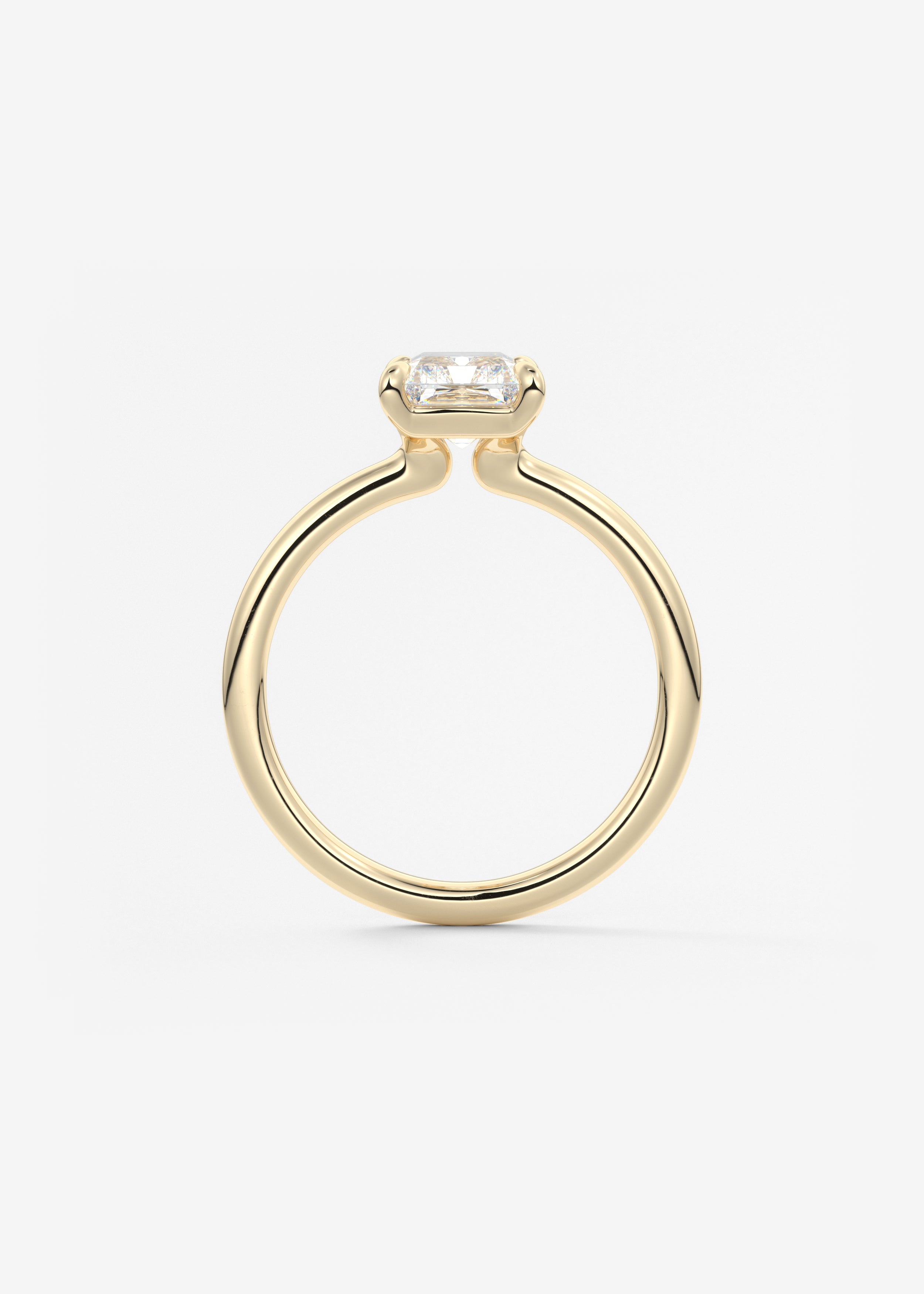 Radiant Hidden Halo Lab Grown Diamond Engagement Ring