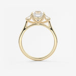 Asscher Three Stone Lab Grown Diamond Engagement Ring