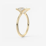 Princess Half Bezel Lab Grown Diamond Engagement Ring
