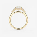 Cushion Three Stone Lab Grown Diamond Engagement Ring