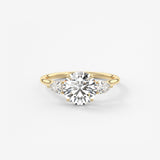 Round Three Stone Lab Grown Diamond Engagement Ring