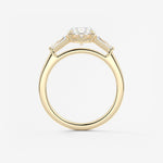 Oval Three Stone Lab Grown Diamond Engagement Ring