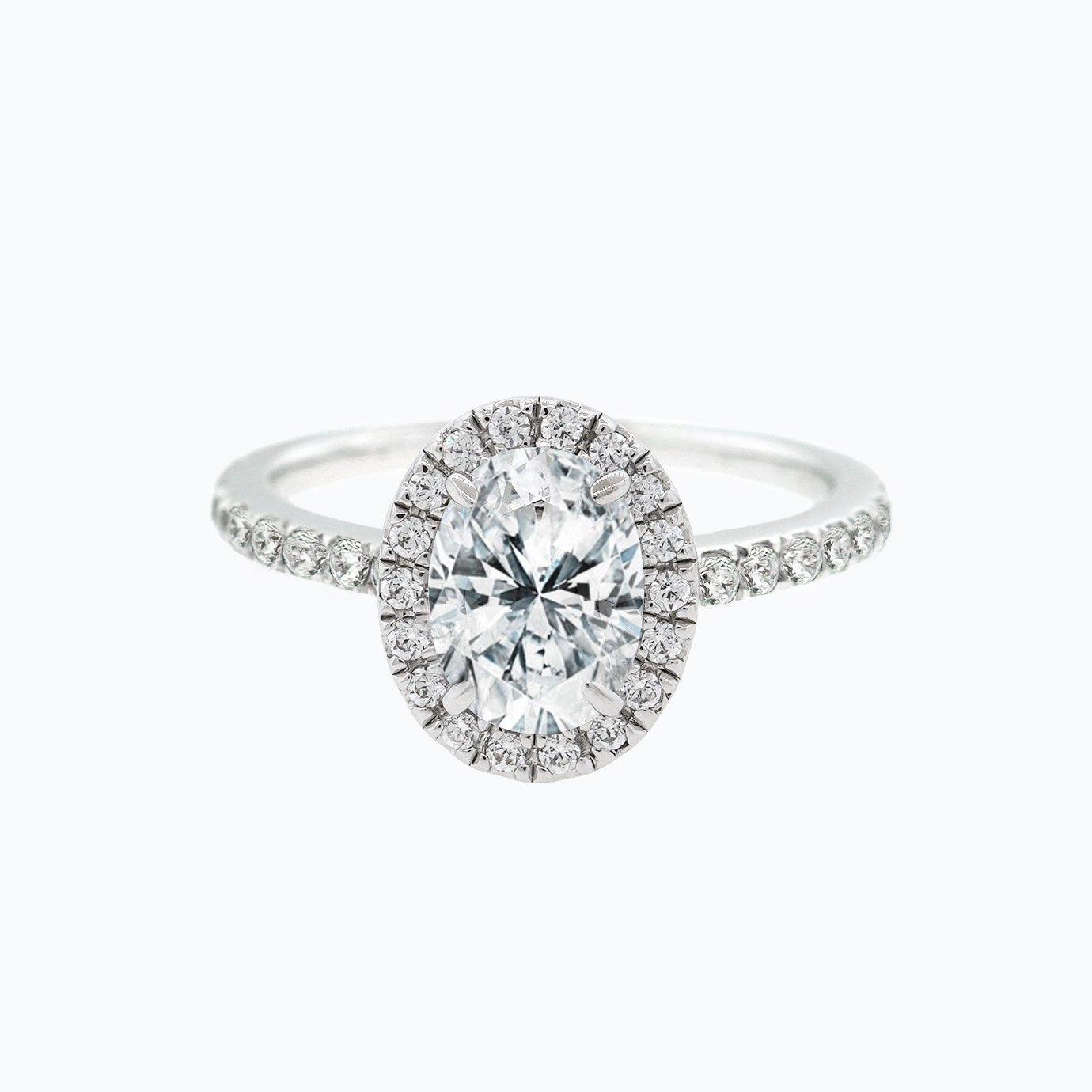 
                  
                    1.50 CT Oval Shaped Moissanite Halo Engagement Ring
                  
                