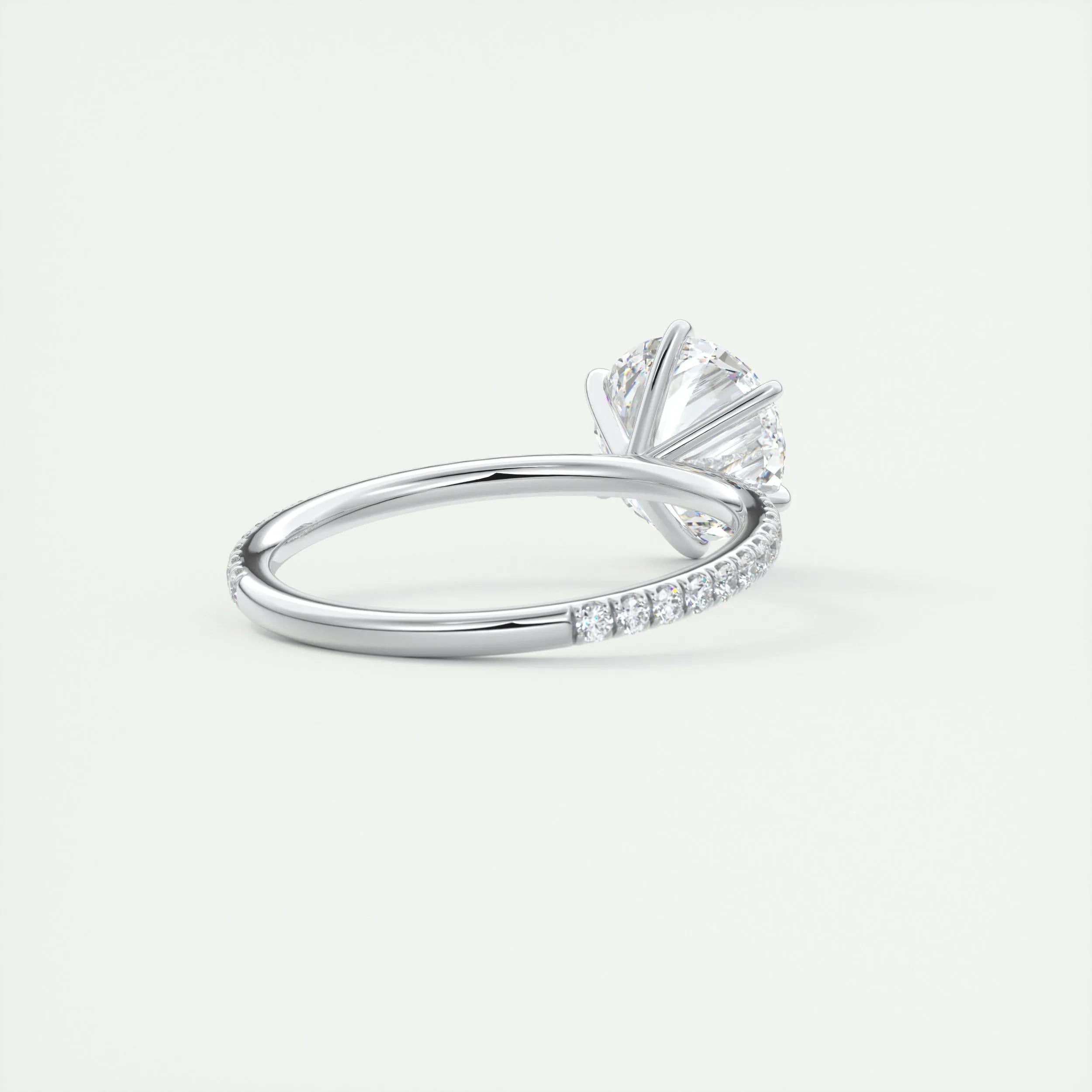 2.0 CT Round Cut Pave Moissanite Engagement Ring 3