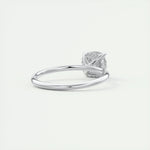 2.15 CT Cushion Hidden Halo Moissanite Engagement Ring 3