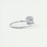 2.15 CT Cushion Solitaire Hidden Halo Moissanite Engagement Ring 3