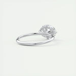 1.91 CT Oval Hidden Halo Moissanite Engagement Ring 3