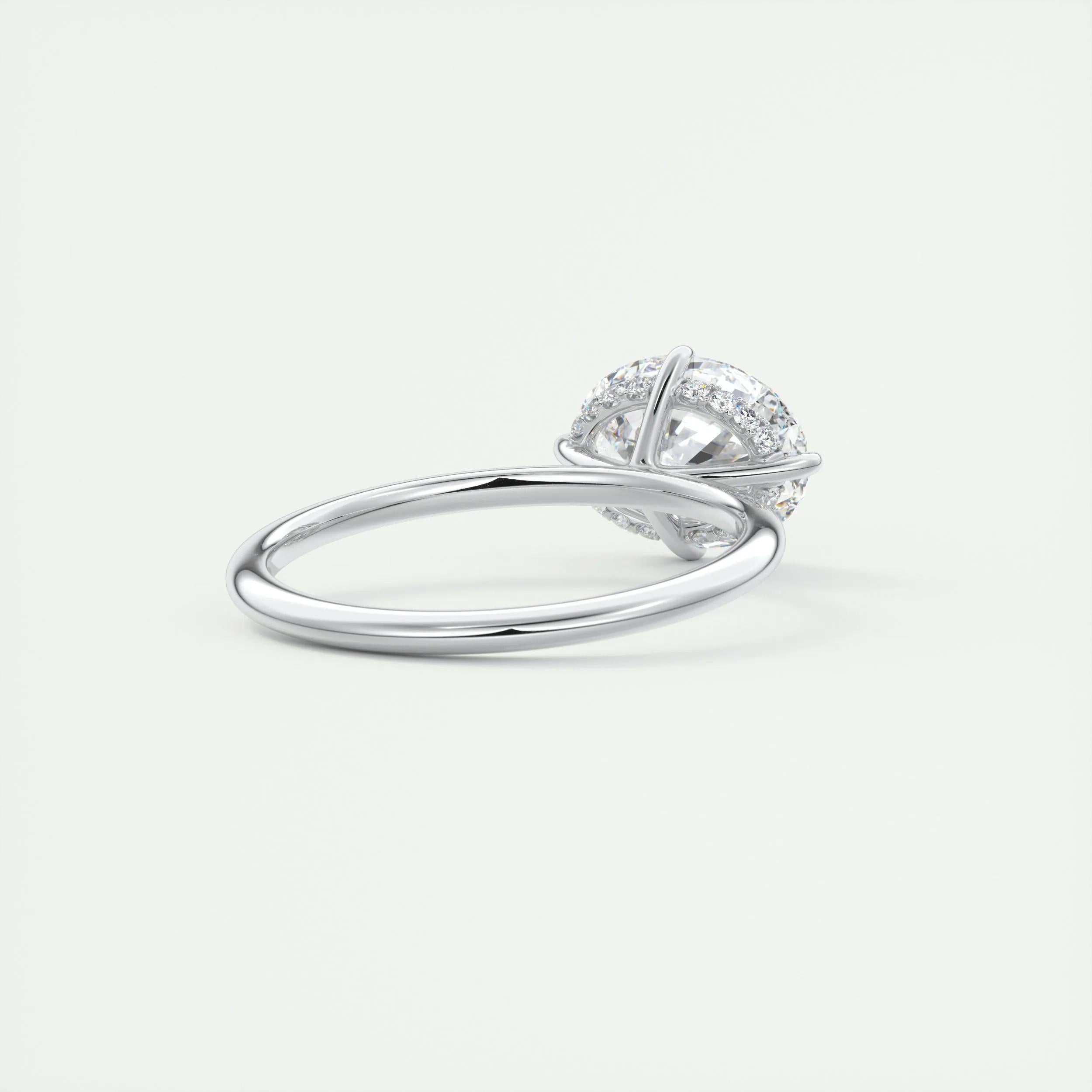 1.91 CT Oval Hidden Halo Moissanite Engagement Ring 3