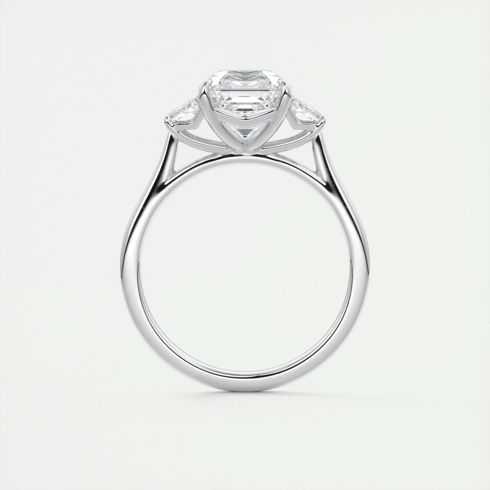 
                  
                    2.03 CT Asscher Cut Three Stone Moissanite Engagement Ring 8
                  
                