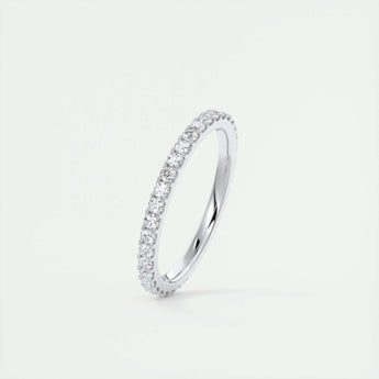 0.74 Round Cut Full Eternity Moissanite Bridal Wedding Band 3