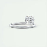 1.91 CT Oval Cut Solitaire Moissanite Engagement Ring 3