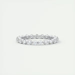 0.69 TCW Round Cut Bubble Prong Moissanite Bridal Wedding Band 1