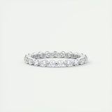 0.69 TCW Round Cut Bubble Prong Moissanite Bridal Wedding Band 1