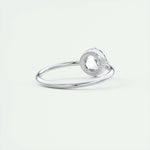 1.19 CT Round Rose Cut  Solitaire Moissanite Engagement Ring 3