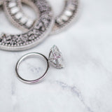5.50 CT Emerald Hidden Halo Moissanite Engagement Ring 4