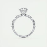 2.15 CT Cushion Cut Pave Moissanite Engagement Ring 7