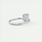 1.91 CT Emerald Solitaire Pave Moissanite Engagement Ring 3