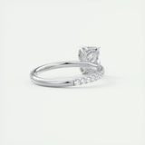 1.91 CT Emerald Solitaire Pave Moissanite Engagement Ring 3