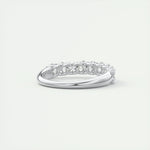 1.35 Oval Cut Shared Prongs Moissanite Bridal Wedding Band 2