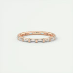 1.02 Baguette Cut Bar Setting Moissanite Bridal Wedding Band 10