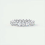 3.15 TCW Oval Cut Shared Prong Moissanite Bridal Wedding Band 1