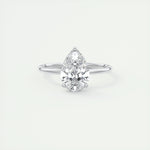 1.93 CT Pear Cut Solitaire Moissanite Engagement Ring 1