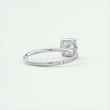 2.15 CT Cushion Cut Pave Moissanite Engagement Ring 3
