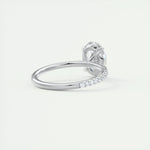 1.91 CT Oval Cut Pave Moissanite Engagement Ring 4