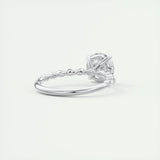 2.0 CT Round Pave Moissanite Engagement Ring 3