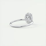 1.91 CT Oval Hidden Halo Moissanite Engagement Ring 4