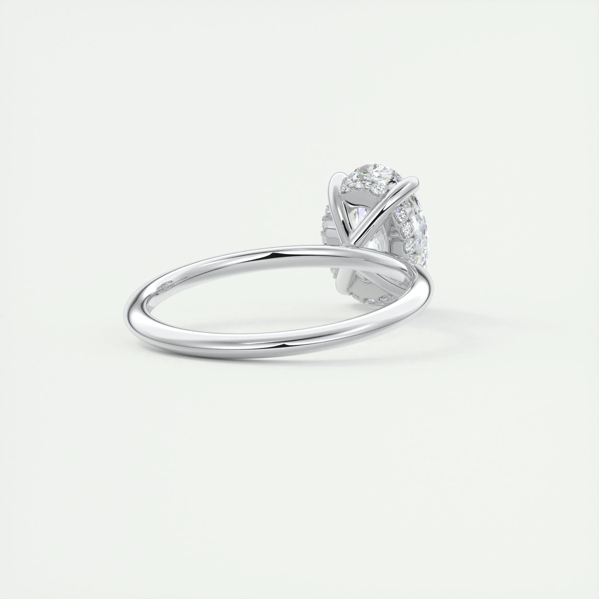 1.91 CT Oval Hidden Halo Moissanite Engagement Ring 4
