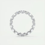 2.55 Emerald Cut East West Eternity Moissanite Bridal Wedding Band 5