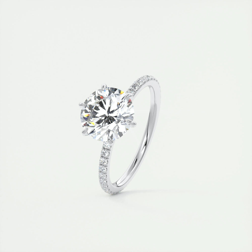 
                  
                    2.0 CT Round Cut Solitaire Pave Moissanite Engagement Ring 4
                  
                