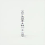 0.69 TCW Round Cut Bubble Prong Moissanite Bridal Wedding Band 2