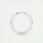 0.54 Baguette Bar Set Half Eternity Moissanite Bridal Wedding Band 6